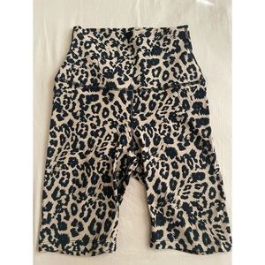 LNA Leopard Biker Shorts